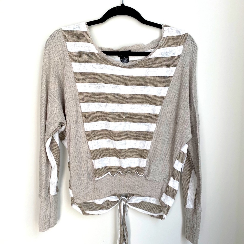 Natural Tie Back Sweater